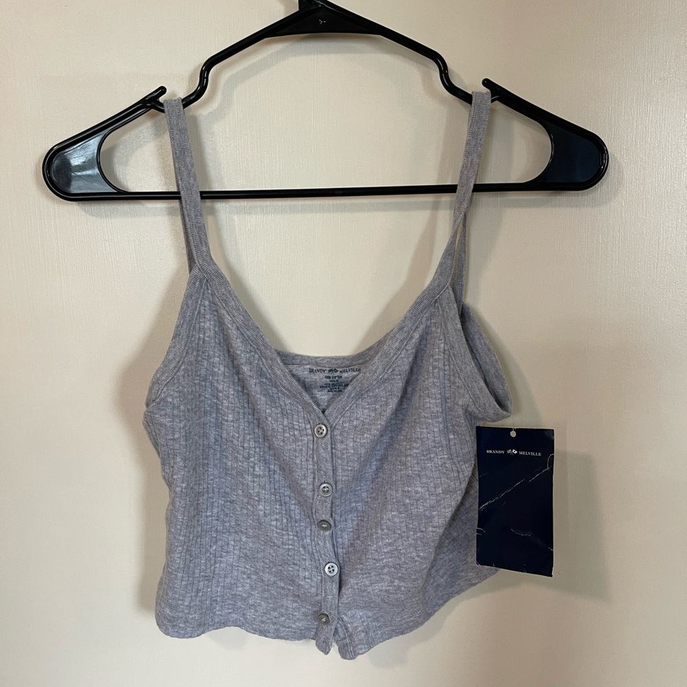 NWT Brandy Melville grey zelly tank top